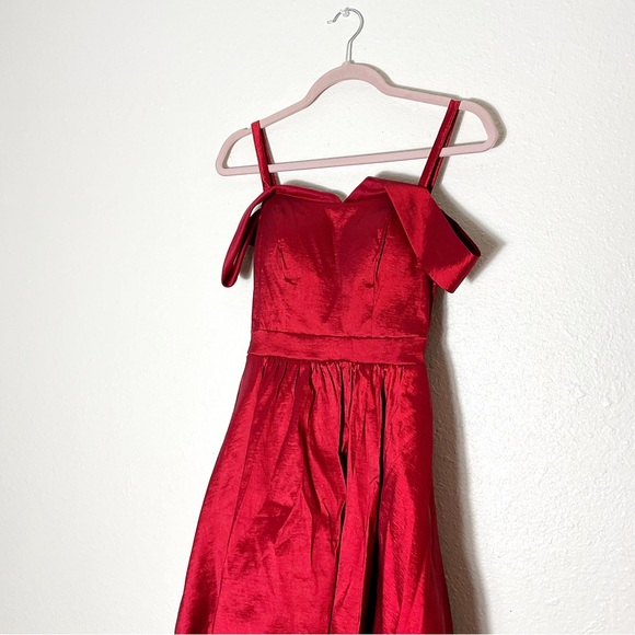 B Darlin Red Formal Hi-Lo Gown - Picture 2 of 4